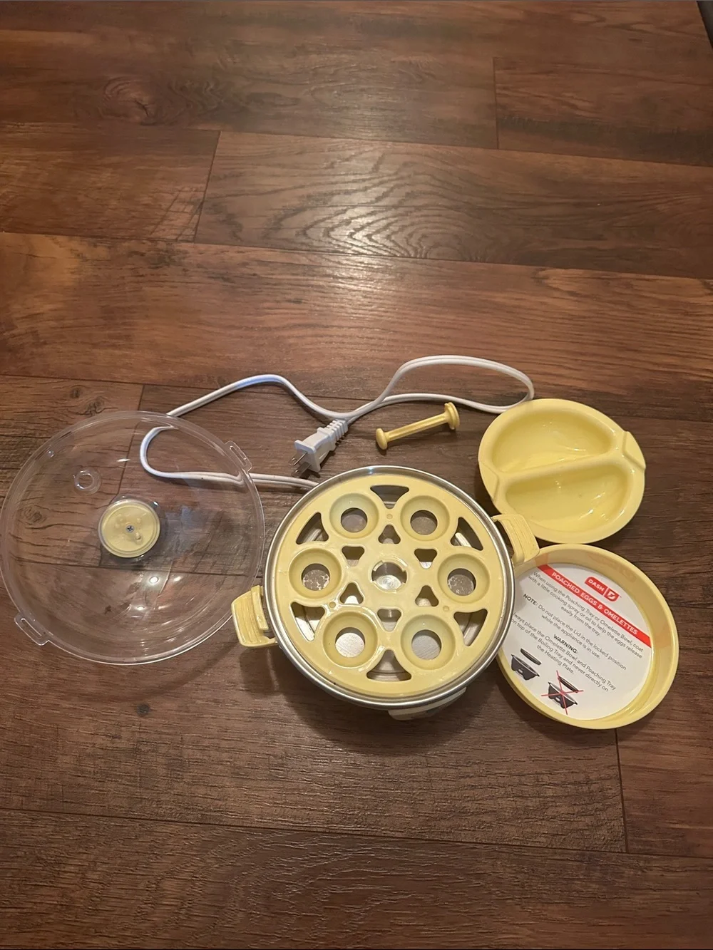 Ash Yellow Dash Electric Egg Cooker with Clear Lid